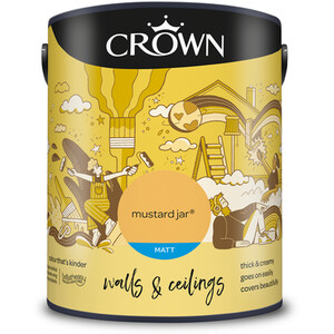 Crown Matt Emulsion - Mustard Jar / 5l by Crown Paints