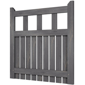 Spruce Wood Garden Fence Gate with Raised Sides by Livingandhome