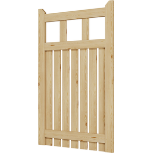 Spruce Wood Garden Fence Gate with Raised Sides by Livingandhome