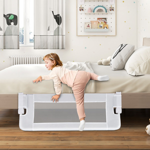 Foldable Toddler Bed Rail - White by Costway