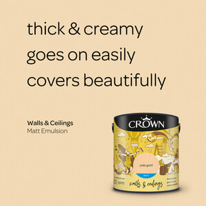 Crown Matt Breatheasy Emulsion Paint - Pale Gold by Crown Paints