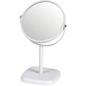 Capri 2x Magnification Double Sided Vanity Mirror - White by Showerdrape