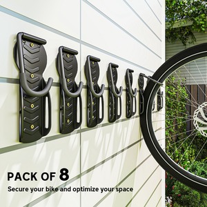 SPORTNOW Bike Rack, Garage Bike Hooks - Black by SPORTNOW