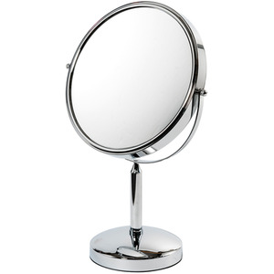 Helios Vanity 3x Magnification Table Mirror - Silver by Showerdrape
