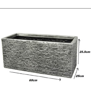 Brick Effect Trough Planter 60cm - Grey by Strata