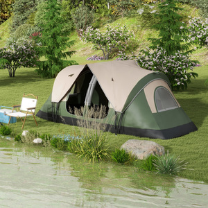 Outsunny Camping Tent with 2 Bedroom and Waterproof Rainfly by Outsunny