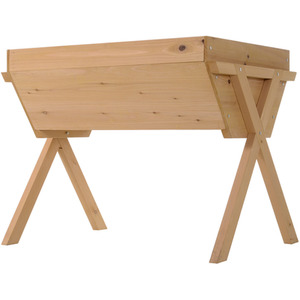 Outsunny Wooden Planter Raised Bed Container - Natural Wood by Outsunny