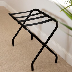 Folding Metal Luggage Rack - Black / 1 by Harbour Housewares
