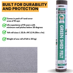 Standard Grade Mineral Shed Roofing Felt by NOVECRAFTO