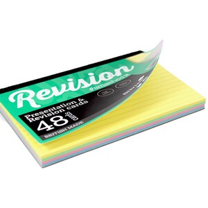 Silvine Multicoloured Revision Cards Notepad by Silvine
