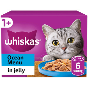 Whiskas 1+ Cat Food Tins in Jelly - Ocean Menu by Whiskas