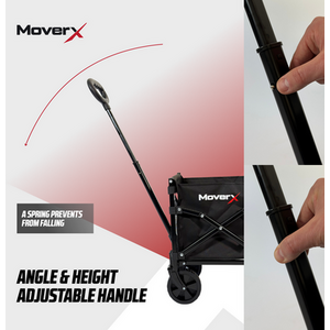 70L Folding Camping Trolley Festival Wagon - Black by MoverX