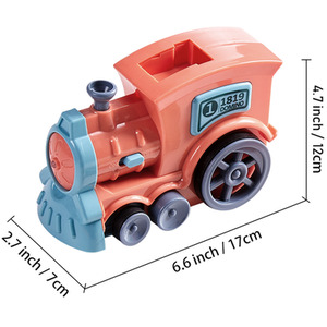 Kidkid Creative Domino Laying Train Toy with Light by Kidkid