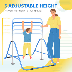 HOMCOM Kids Gymnastics Bar with Adjustable Height by HOMCOM