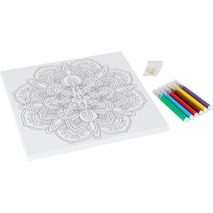 Art Studio Colour Your Own Mandala Canvas by Art Studio