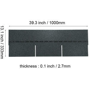 Set of 18 Asphalt Roofing Shingles - Black by lifeideas