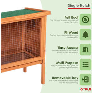Oypla Single Hutch 820x390x700mm by Oypla