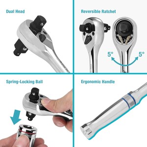 24 Piece DuraTech 3 in 1 Rachet and Socket Set by DuraTech