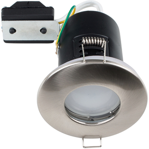 Downlight IP65 6 Pack Silver Bathroom Domed Bezel Ceiling Downlight - Silver by ValueLights