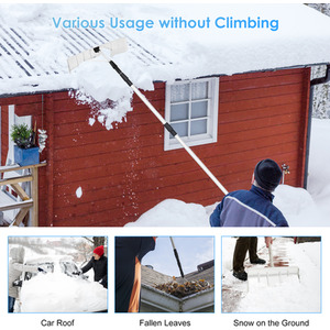 200cm-630cm Roof Cleaning Tool Telescoping Snow Removal Tool - Silver by Costway