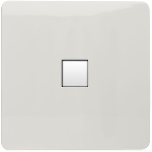 Trendiswitch 1 Gang Telephone Connection Plate - White by Trendiswitch