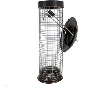 Hanging Wild Bird Feeder Set of 4 Nut Seed Fat Ball - Dark Brown by Actiaspet