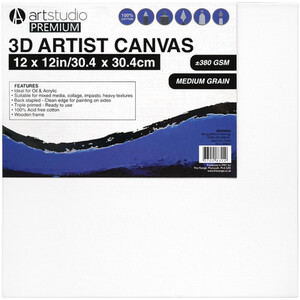 Art Studio 3D Artist Canvas - 30.4 x 30.4cm by Art Studio