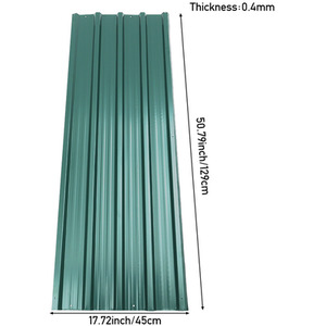 Pack of 12 Corrugated Steel Sheets by Livingandhome