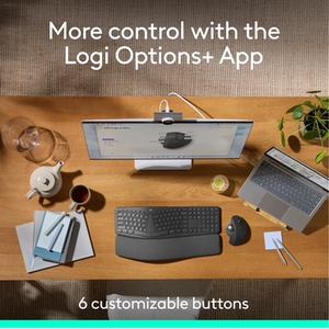 Logitech MX Ergo Plus Wireless Trackball Mouse With Tilt Wedge - Multicolour by Logitech