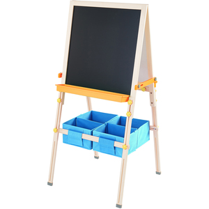 Teamson Kids Little Artist Vangogh Two-Sided Wooden Easel with Storage - Brown by Teamson Kids