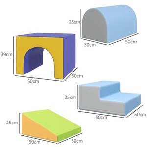 4 Piece Toddlers Soft Play Set - Turquoise by Chilli Seating