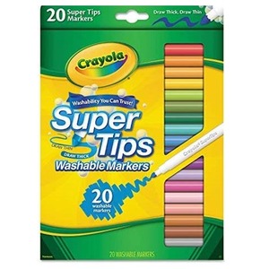 Washable Super Tips Colouring Markers - Multicolor / 20 by Crayola