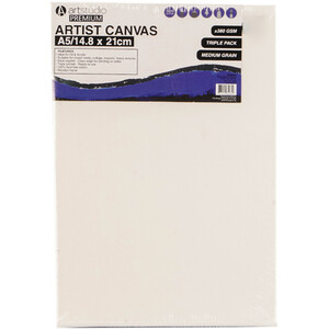 Pack of Three Art Studio Artist Canvases - A5 by Art Studio