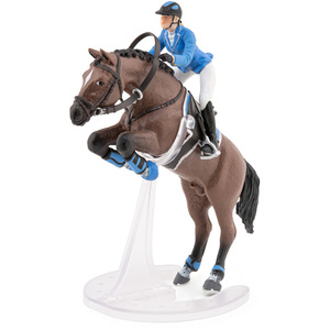 PAPO Horse and Ponies Jumping Horse with Riding Girl Toy Figure - Black by PAPO