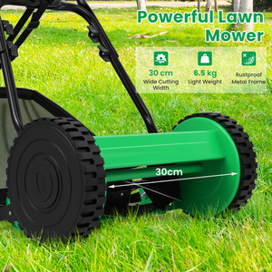 Push Lawn Mower Manual Grass Sweeper by Costway