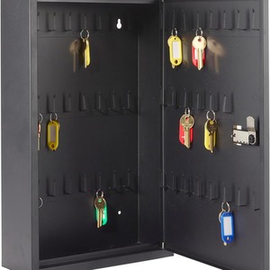 Wall Mounted Key Cabinet - Black by Safes UK