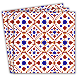 Turkish Party Paper Napkins Diamond - Red by Peacock Supplies