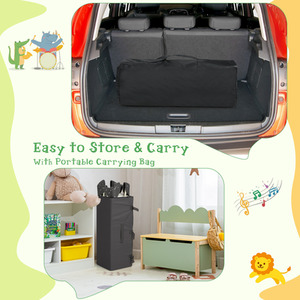 3-in-1 Baby Convertible Playpen Bassinet Bed Diaper Table - Grey by Costway