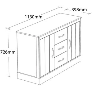 Camford Two Door Three Drawer Sideboard