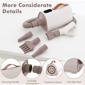Dog Dryer Dog Cat Hair Blower - White by Costway