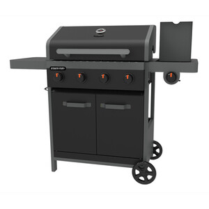 Arizona 4 Burner Gas BBQ with Side Burner - Black