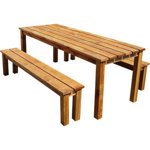 Banket 6 Seater Wooden Dining Set - Brown by Cerland