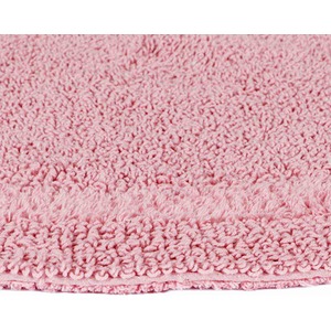 Luxury Reversible Cotton Pedestal Mat - Blush Pink by Homescapes