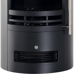 HOMCOM Electric Fireplace Heater 900W,1800W-Black - Black