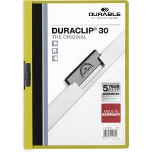 DURACLIP 30 A4 Clip Folder - Green by Durable