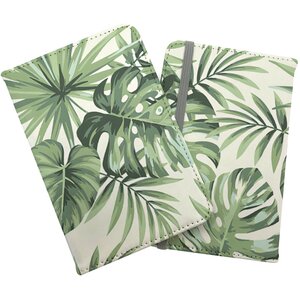 Exotic Palm Leaves Passport Cover - Green by Warren Reed - Designer