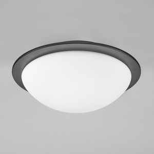 Arwel LED Bathroom Glass Dome Flush Ceiling Light by Litecraft