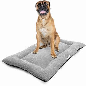 Soft Padded Fleece Dog Bed - Grey / XL by DogCratesPlus