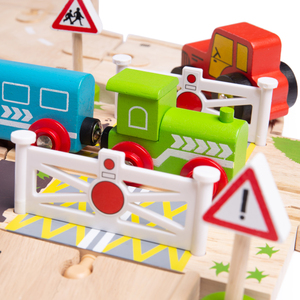 Road Rail Train Set - Multi-coloured by Bigjigs Rail