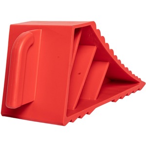 Set of 2 Heavy Duty Ridged Vehicle Wheel Chocks with Handles - Red by Samuel Alexander